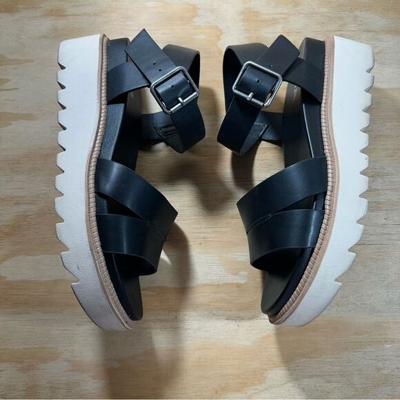 MIA Black Platform Sandals Women’s Size 6.5 - Picture 3 of 8